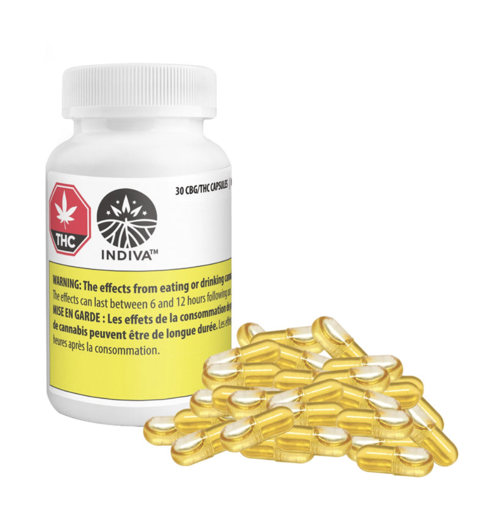8.82g INDIVA-Sunrise CBG/THC SATIVA 1:1 (30 CAPSULES)
