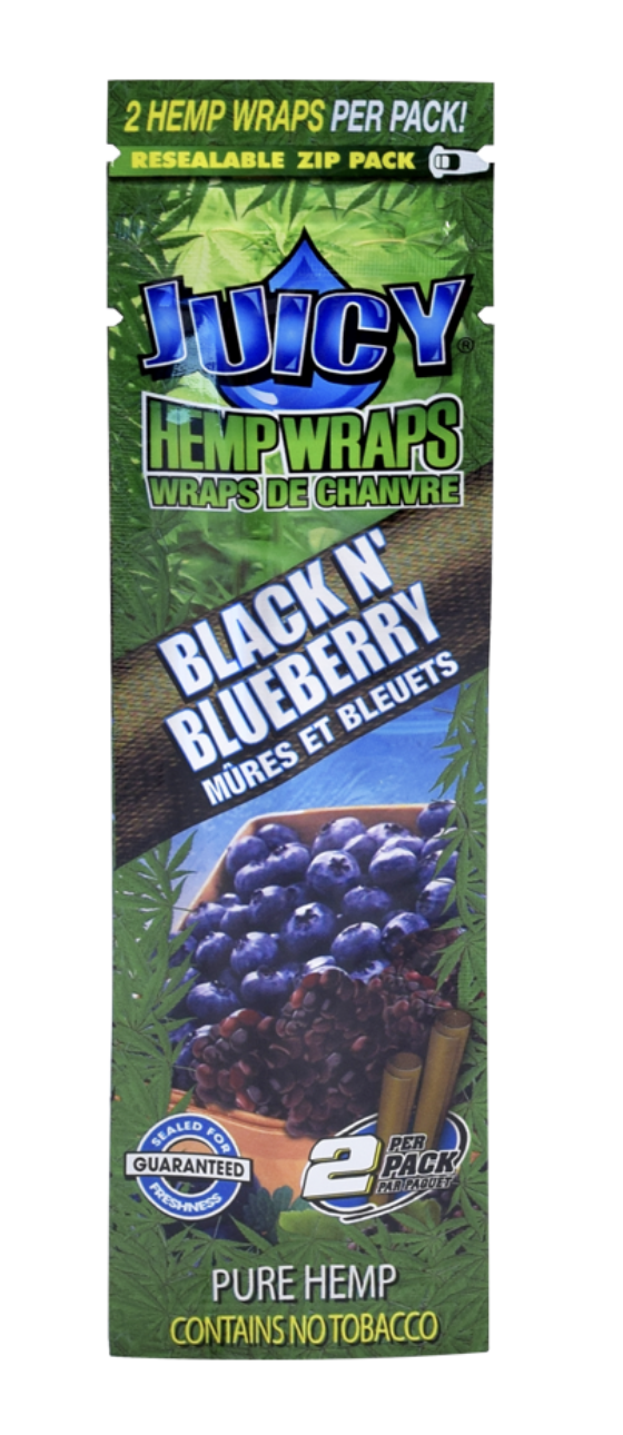 JUICY HEMP BLUNT WRAPS - BLACK N&#39; BLUEBERRY