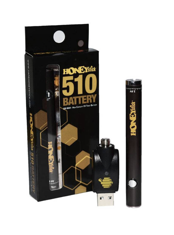 HONEYSTICK-Twist 510 Thread Vape Battery BLACK