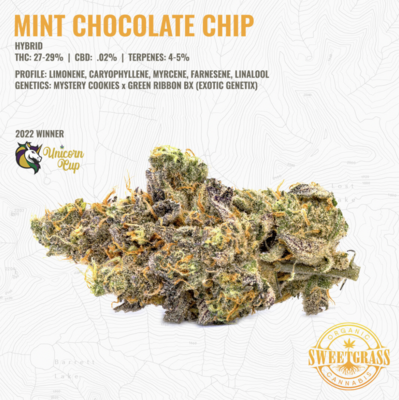 1.5g SWEETGRASS ORGANIC-Mint Chocolate Chip PR 3x.5g