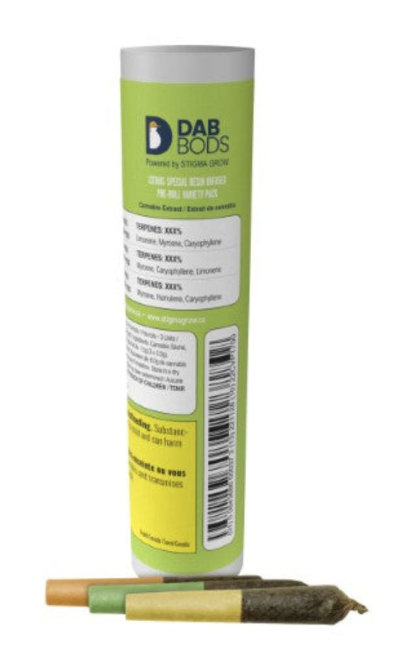 1.5g DAB BODS-Variety Pack: Citrus Special Resin Infused PR 3x.5g