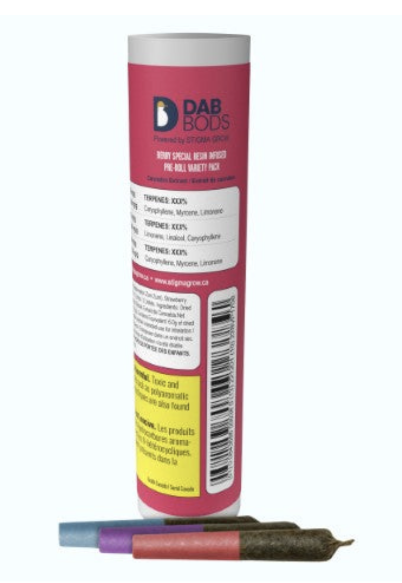 1.5g DAB BODS-Variety Pack: Berry Special Resin Infused PR 3x.5g