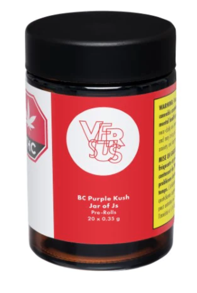 7g VERSUS-BC Purple Kush Jar of Js PR 20x.35g