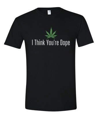 SALMO CANNABIS-T-SHIRT &#39;I Think You&#39;re Dope&#39; BLACK