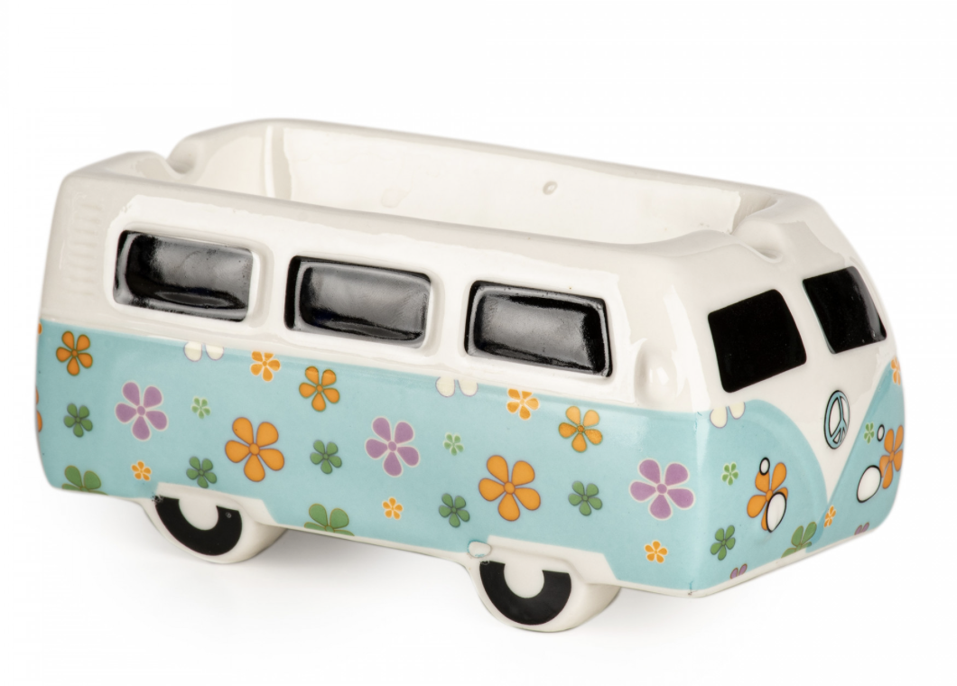 ASHTRAY-FASHION CRAFT-Ceramic VW Hippie Bus Ash Tray