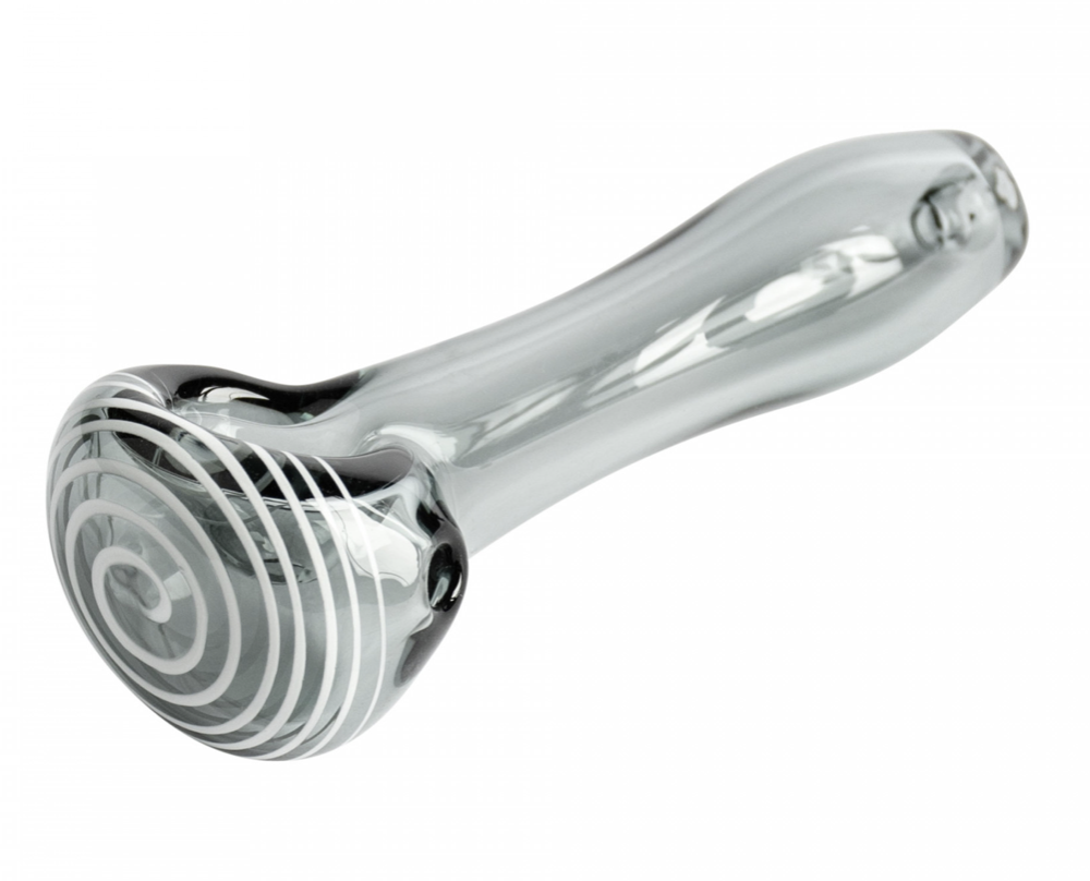 3.25” RED EYE-Smoke Grey Swirl Pipe