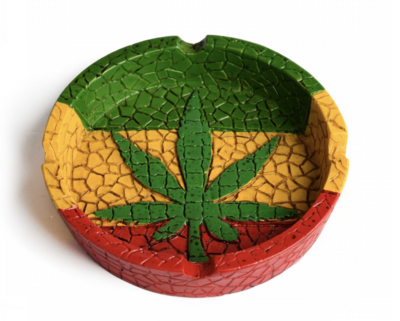 ASHTRAY-Rasta Leaf Ash Tray