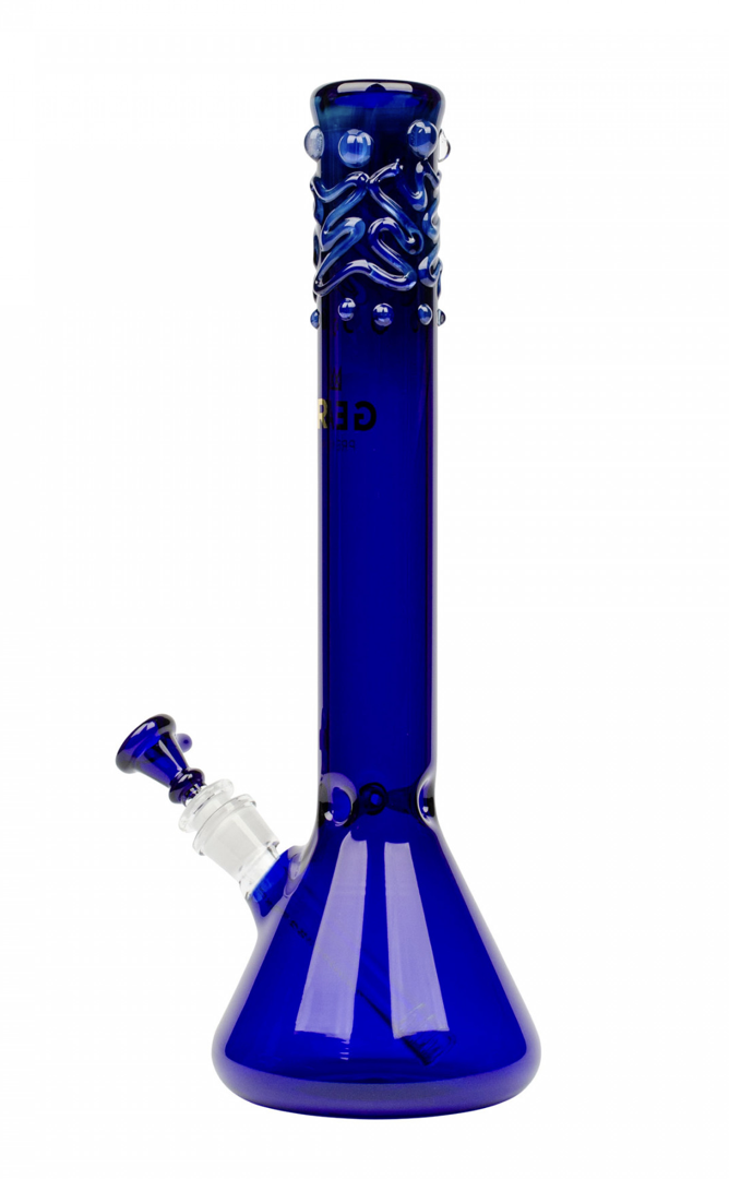 14&quot; GEAR PREMIUM-Beaker Bong W/Worked Top BLUE