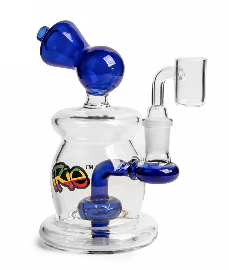 7&quot; IRIE-Blue Spool Concentrate Dab Rig w/UFO Perc