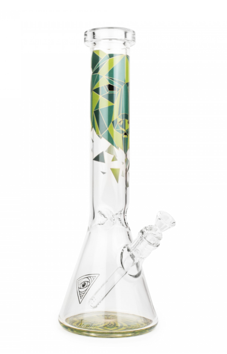 15” RED EYE-Bear Beaker Bong W/Matching Fillacello Artwork
