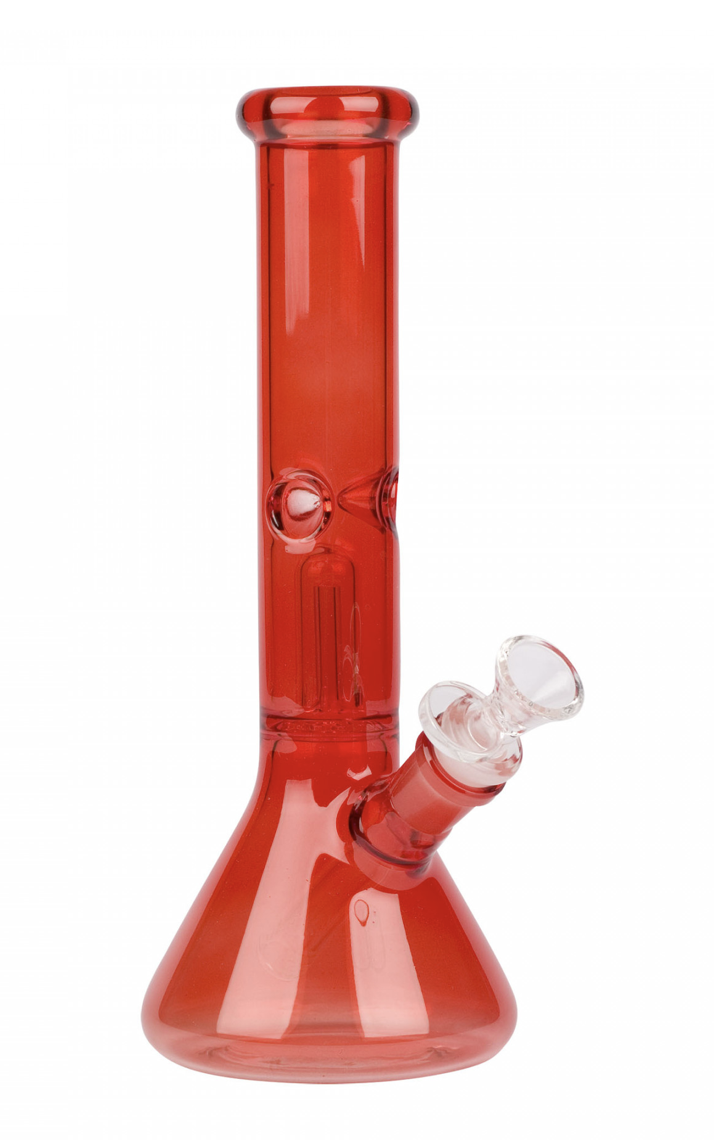 10&quot; DAY GLOW - Beaker Bong | Red