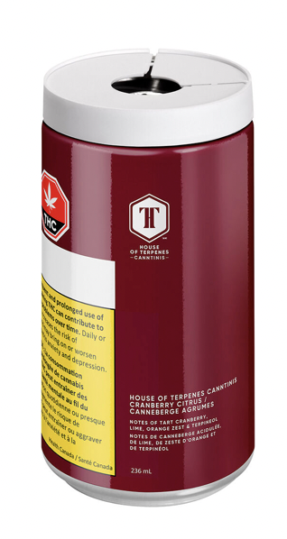 236ml HOUSE OF TERPENES-Cranberry Cosmo Canntini Beverage