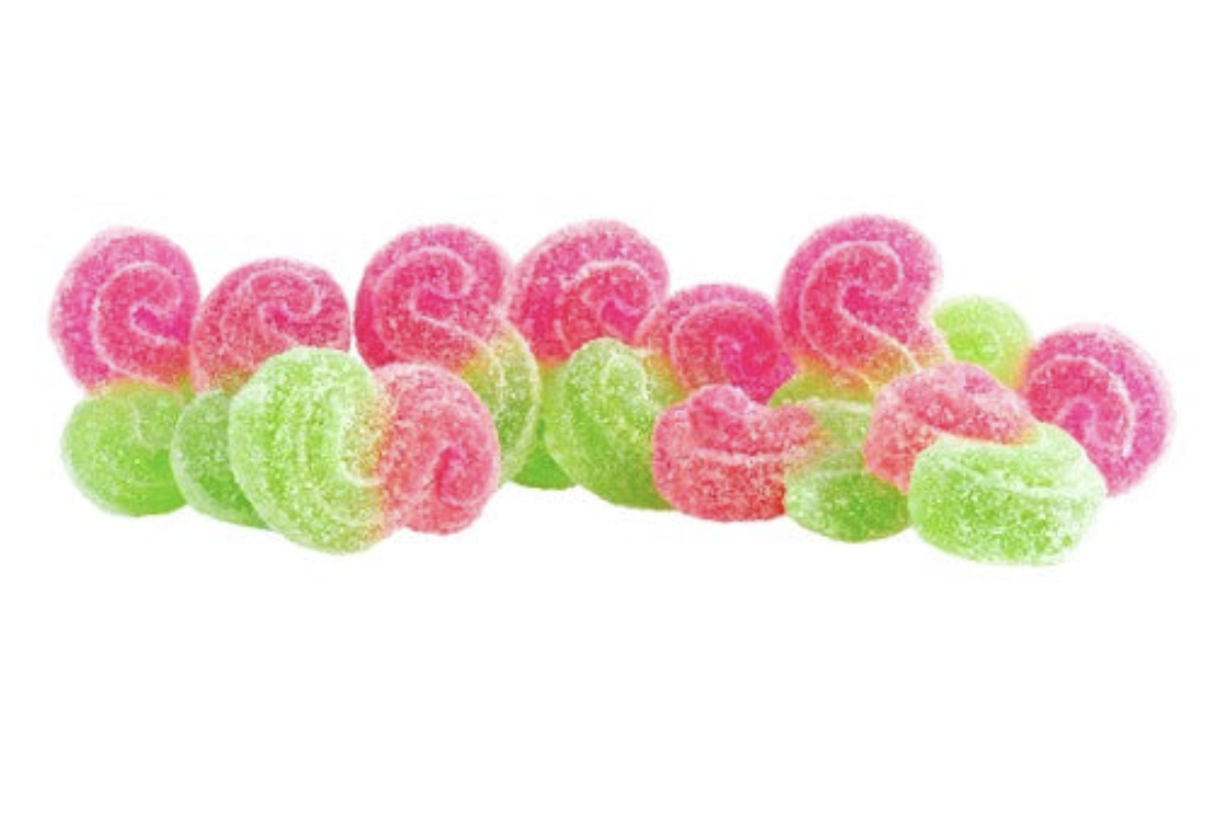 50g SPINACH-Strawberry Kiwi 5:1 CBD+THC Sourz 10/pack Gummies