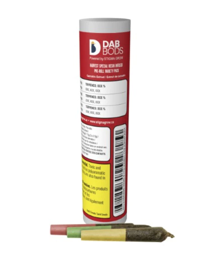 1.5g DAB BODS-Harvest Special Shatter Infused Variety Pack PR 3x.5g