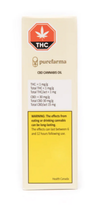 27.6g PUREFARMA-CBD Oil 30 Hemplixir Drops
