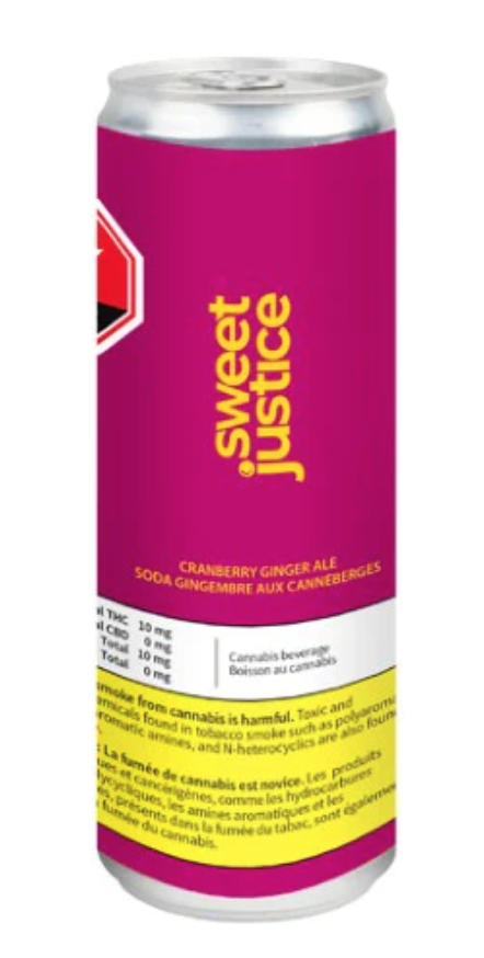 355ml SWEET JUSTICE-Cranberry Ginger Ale