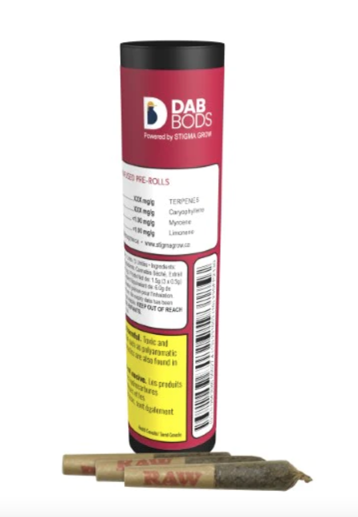 1.5g DAB BODS-Strawberry Freeze Resin Infused PR 3x.5g