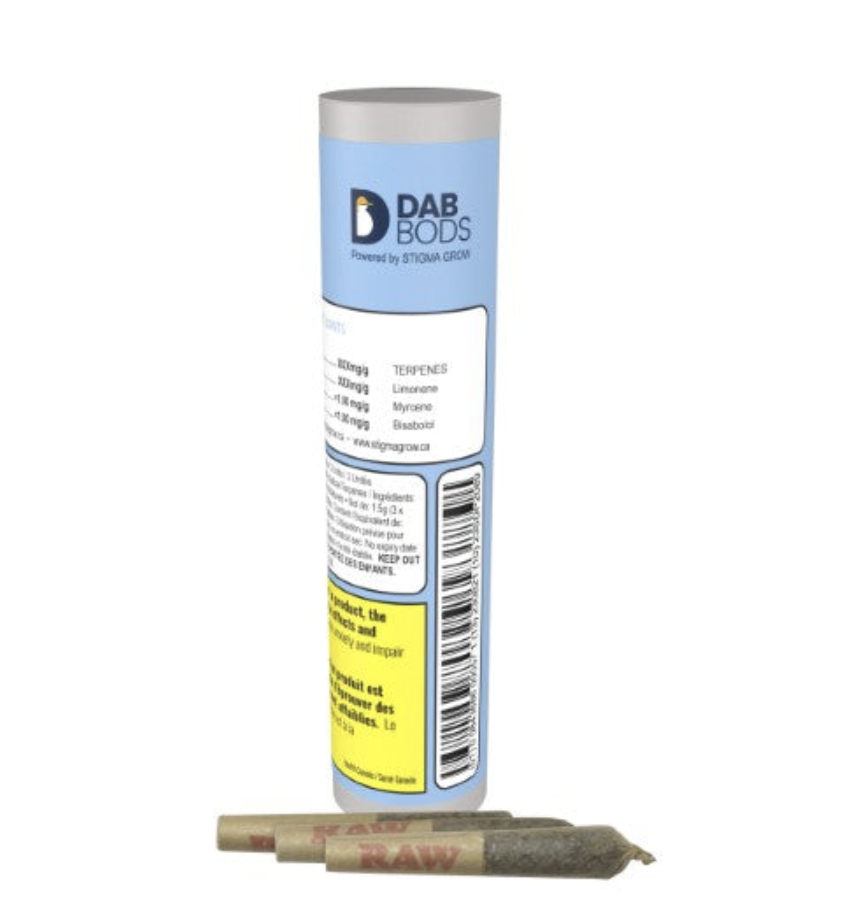 1.5g DAB BODS-Sweet Island Coconut Disti Joints PR 3x.5g