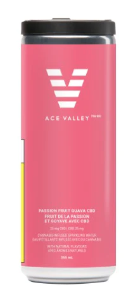 355ml ACE VALLEY-Passion Fruit Guava CBD Sparkling Water