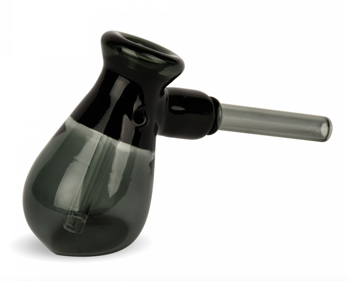 4.5” RED EYE-Smoke &amp; Black Hammer Bubbler