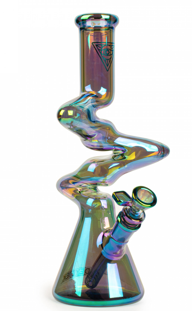 12” RED EYE TEK-Green Metallic Terminator Finish 3-Arm Zong Bong