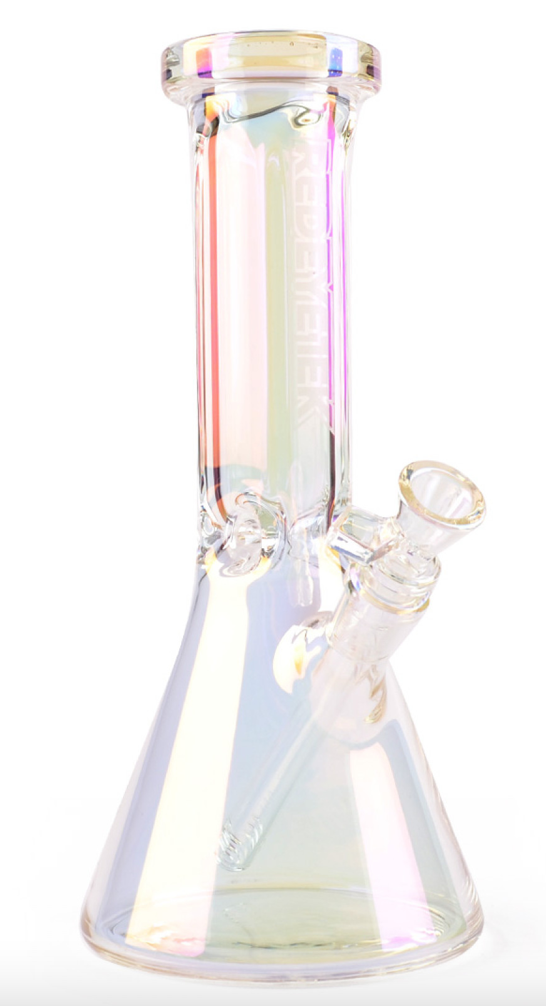 10” RED EYE TEK-Rainbow Metallic Terminator Finish Hex Top Bong