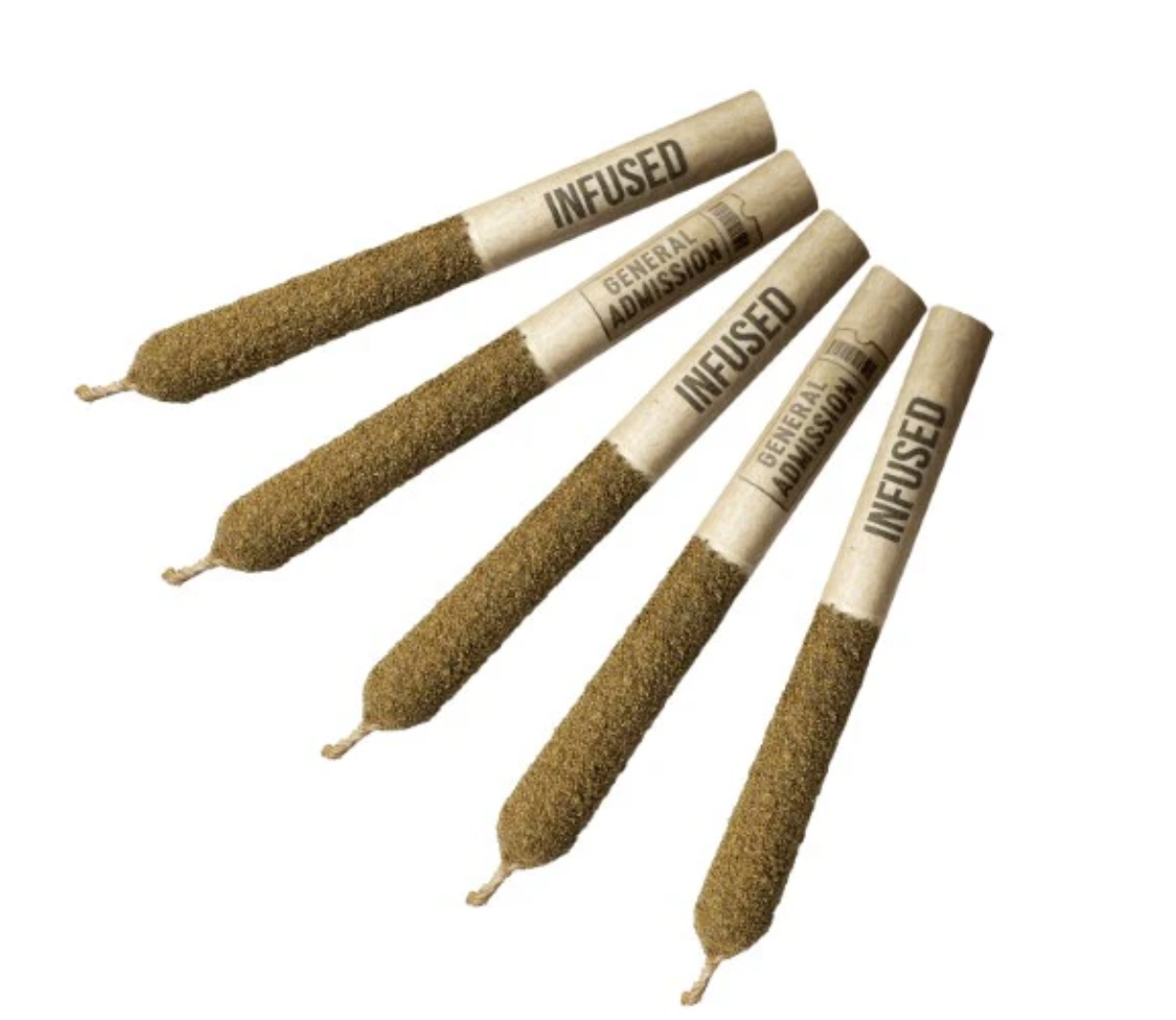 2.5g GENERAL ADMISSION-High Key Kiwi Hash+Distillate Infused PR 5x.5g
