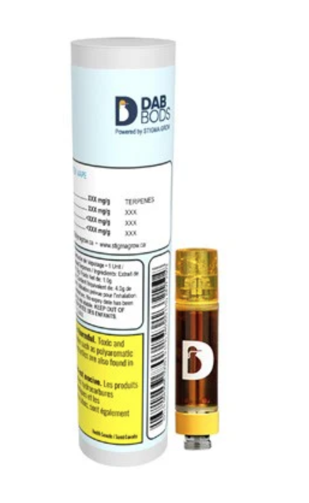 1g DAB BODS-White Gushers FSE Shatter Vape Cartridge
