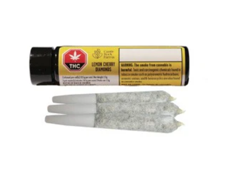 1.5g CASTLE ROCK FARMS-Lemon Cherry Gelato Diamond Infused PR 3x.5g
