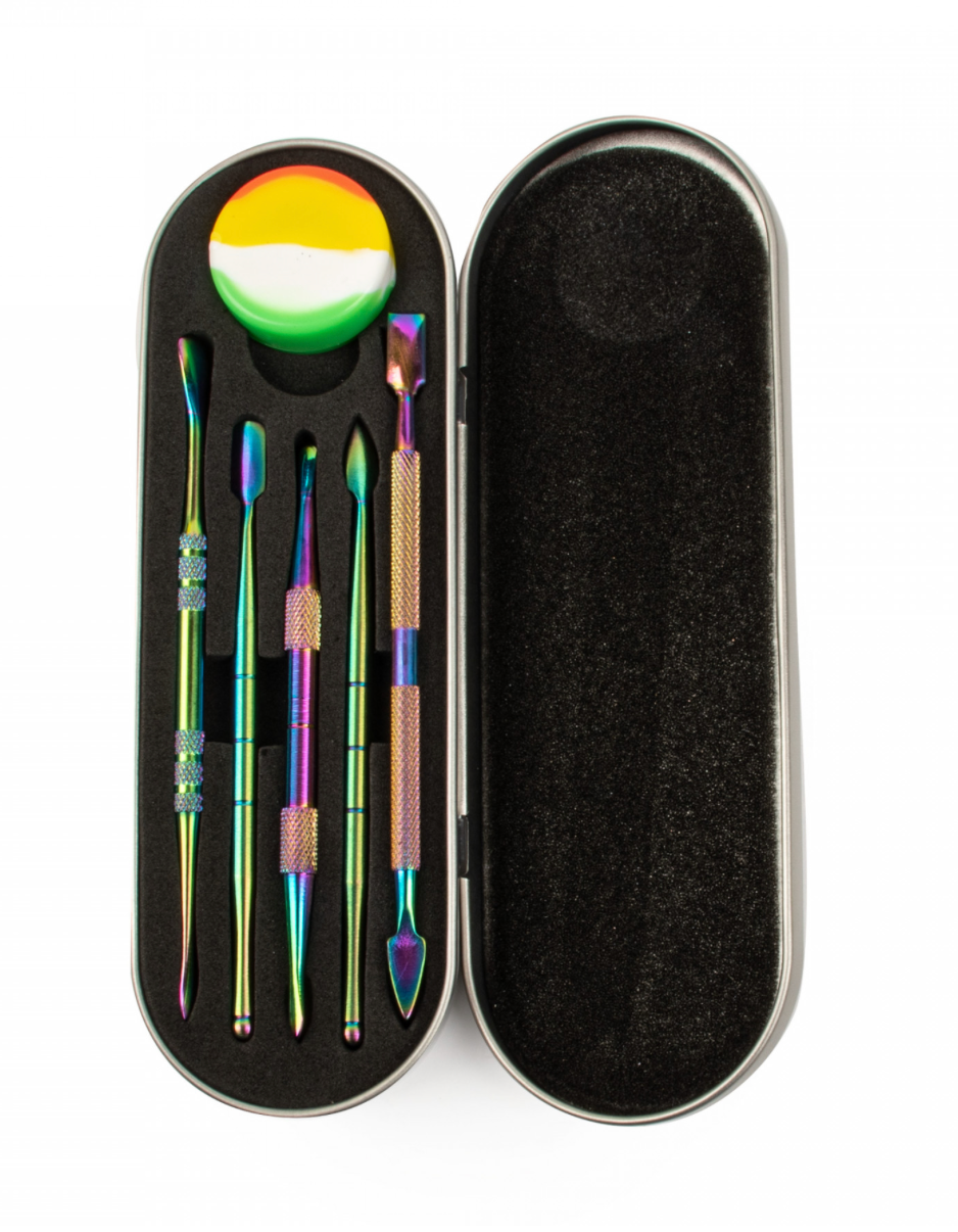 TOOLS | LIT-Silicone Anodized Dabber Set w/Carrying Case &amp; Dab Jar