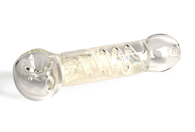 4.5&quot; RED EYE-Sparkle Chiller Coil Hand Pipe w/Neoprene Bag