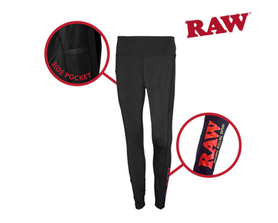 RAW CLOTHING-Ladies Black Leggings