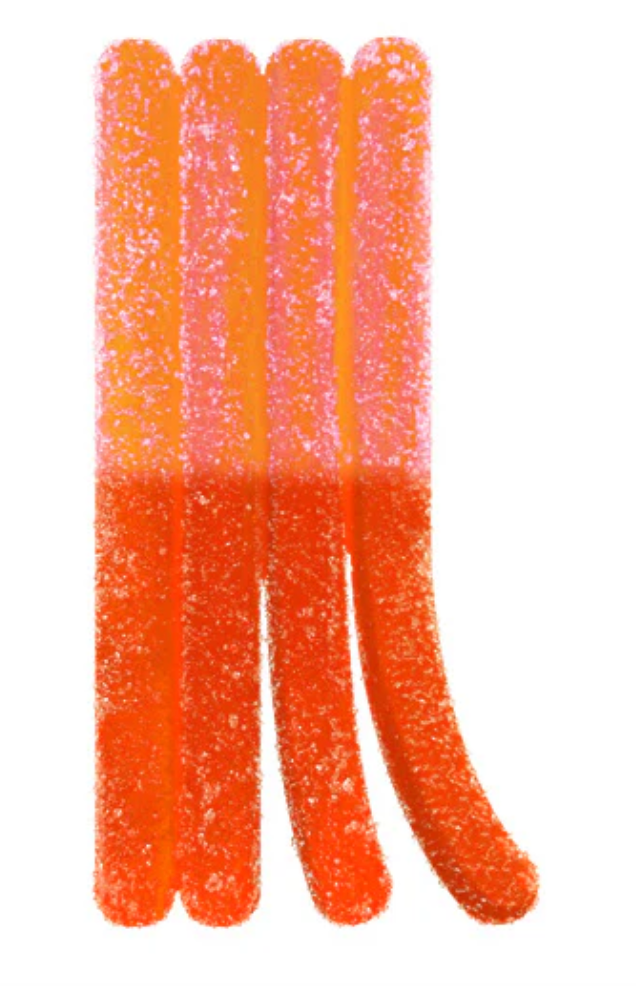 10g OLLI STIKISTIX-Sour Fizzy Peach Lemonade CBG:CBN:THC:CBD Chews