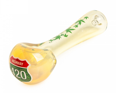 4.5” RED EYE-Colour Changing Highway 420 Spoon Pipe in Collectible Tin