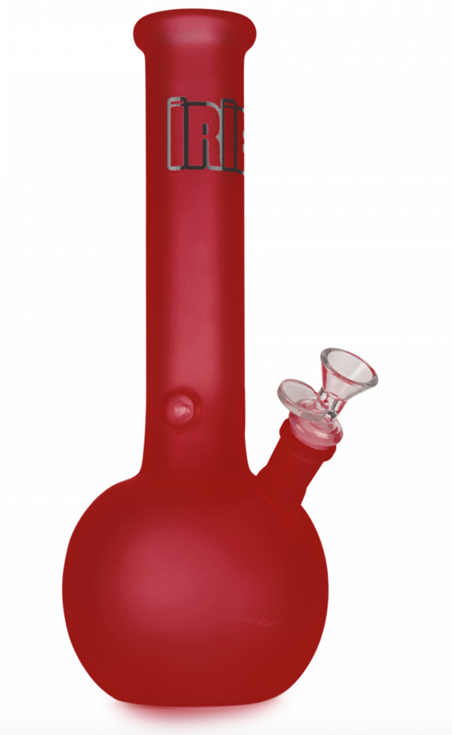 12&quot; IRIE-Frosted Bubble Bong RED