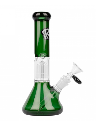 10" RED EYE-Frosted Beaker Tube Bong W/Dome Perc Orange