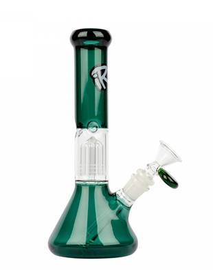 10" RED EYE-Frosted Beaker Tube Bong W/Dome Perc Orange