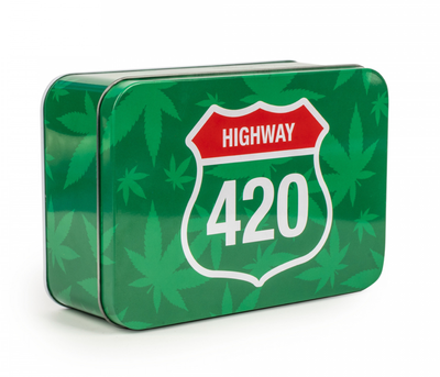 4.5” RED EYE-Colour Changing Highway 420 Spoon Pipe in Collectible Tin SALE! $5 OFF!