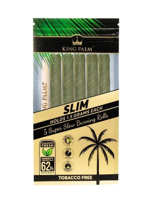 KING PALM-Pre-Roll Pouch Slim Size 5/pack Blunt Wraps