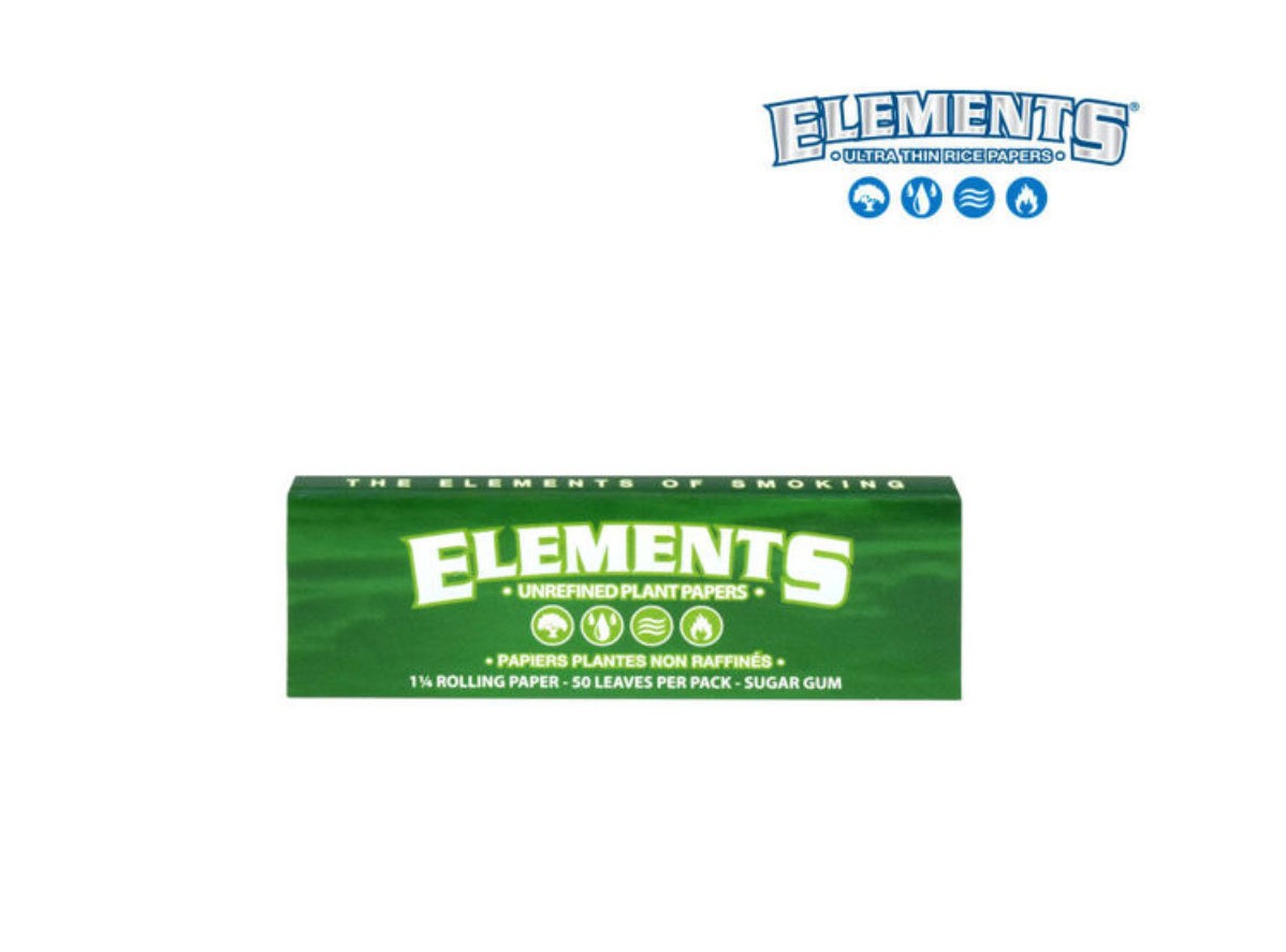 ELEMENTS-Green Rolling Papers 1¼ Size