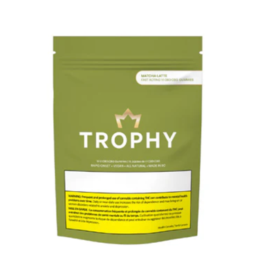 40g TROPHY-Matcha Latte 1:1 CBD:CBG Fast Acting Gummies