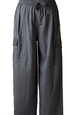 SALMO CANNABIS-Solid Cotton Pants