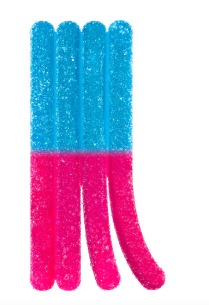 10g OLLI STICKISTIX-Sour Razzy Pink Lemonade CBG:THC Chews