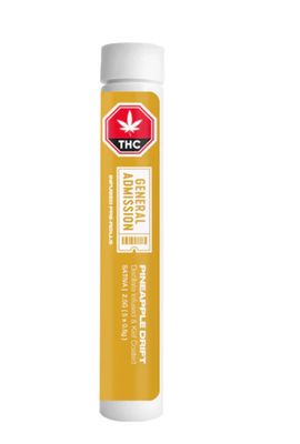 2.5g GENERAL ADMISSION-Pineapple Drift Hash+Distillate Infused PR 5x.5g
