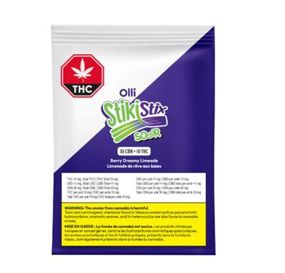 10g OLLI-Sour Berry Dreamy Limeade THC:CBN Chews