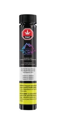 1g VALHALLA FLWR-Rainbow Lava Cured Resin Vape Cartridge