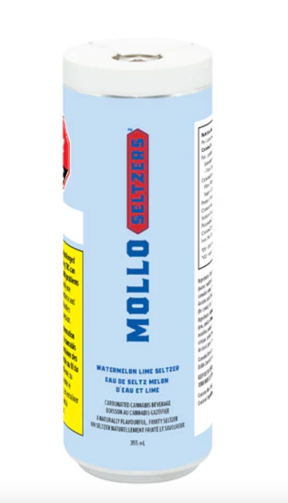 355ml MOLLO-Watermelon Lime THC:CBG Seltzer