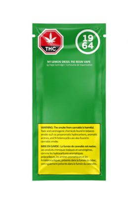 1g 1964-NY Lemon Diesel Cured Resin Vape Cartridge