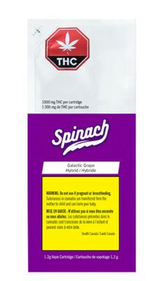 1.2g SPINACH-Galactic Grape Vape Cartridge