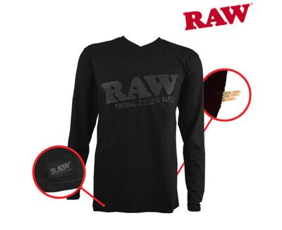 RAW CLOTHING-Long Sleeve Black Shirt SALE! 35% OFF!